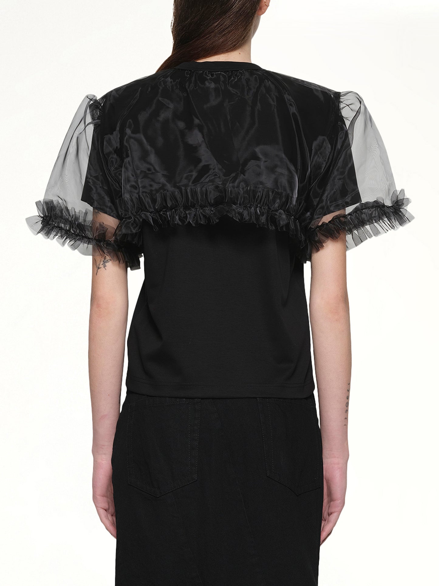 Tulle T-Shirt in Black