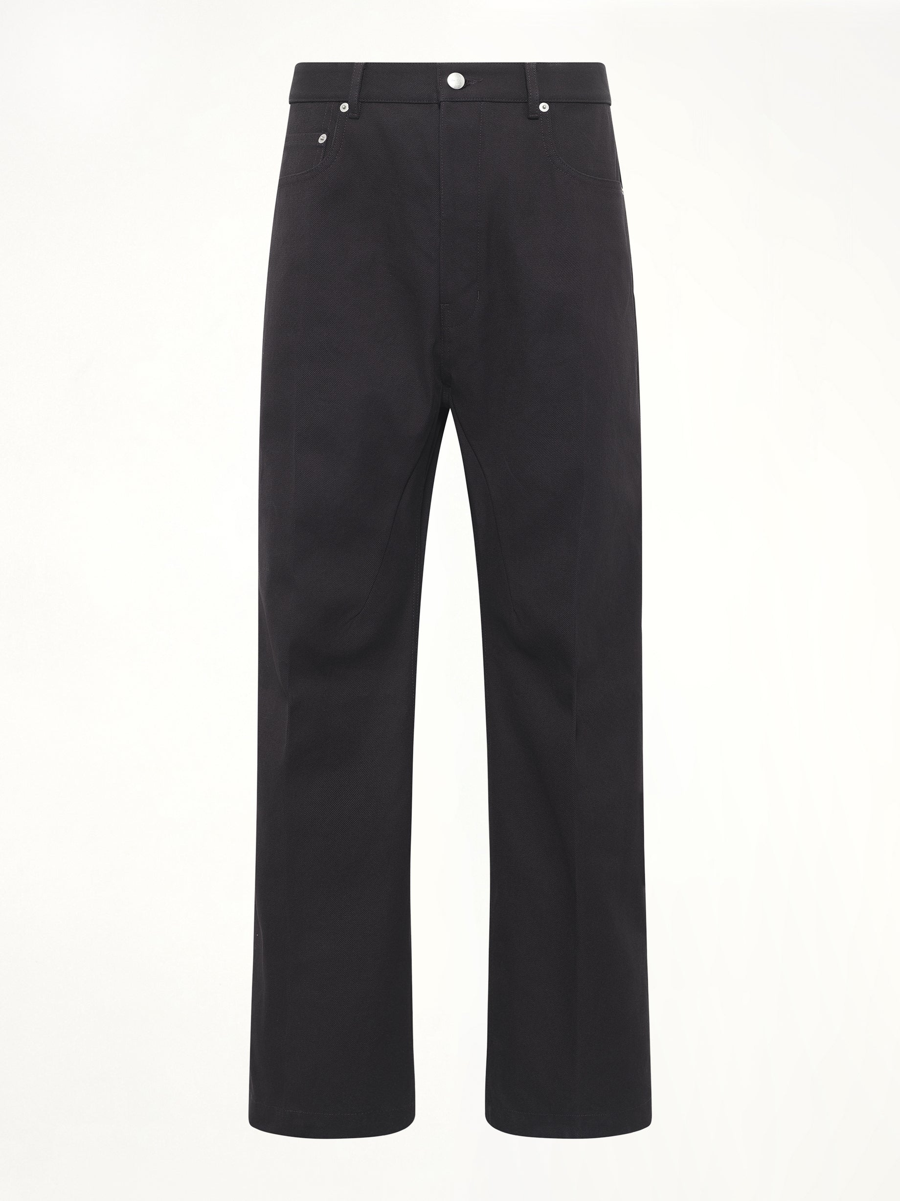 Cotton Whipcord Geth Jeans in Black