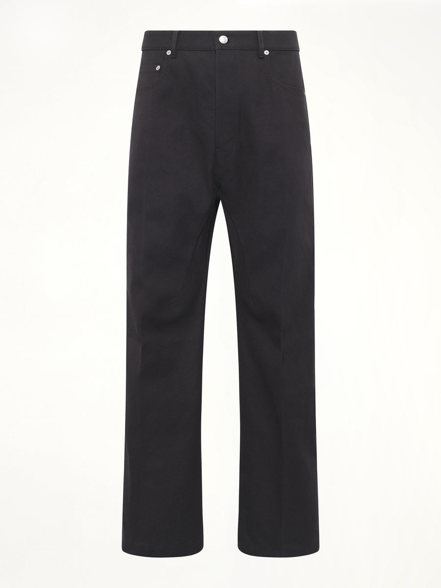 Cotton Whipcord Geth Jeans in Black