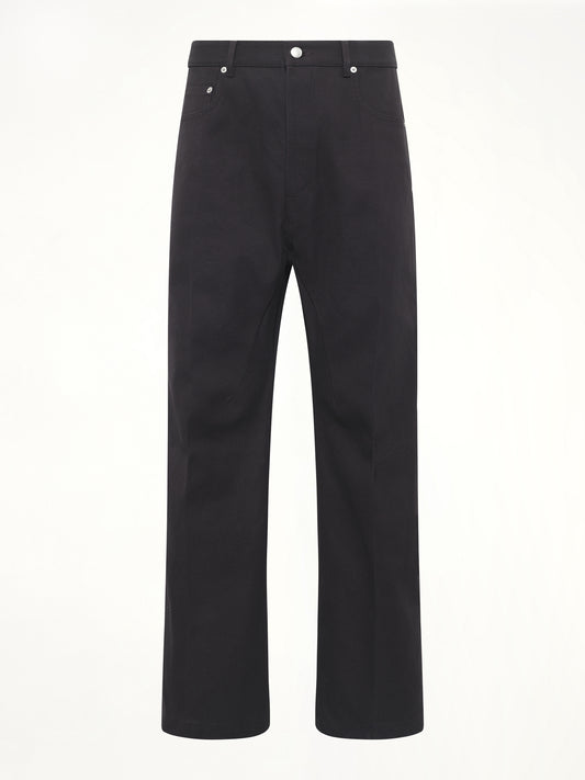 Cotton Whipcord Geth Jeans in Black