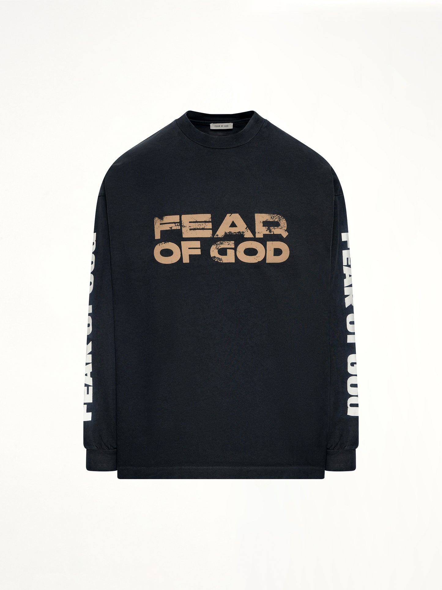 Relaxed Long Sleeve Fear Of God T-Shirt in Black