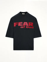 Relaxed Fit Fear Is Gone T-Shirt in Black
