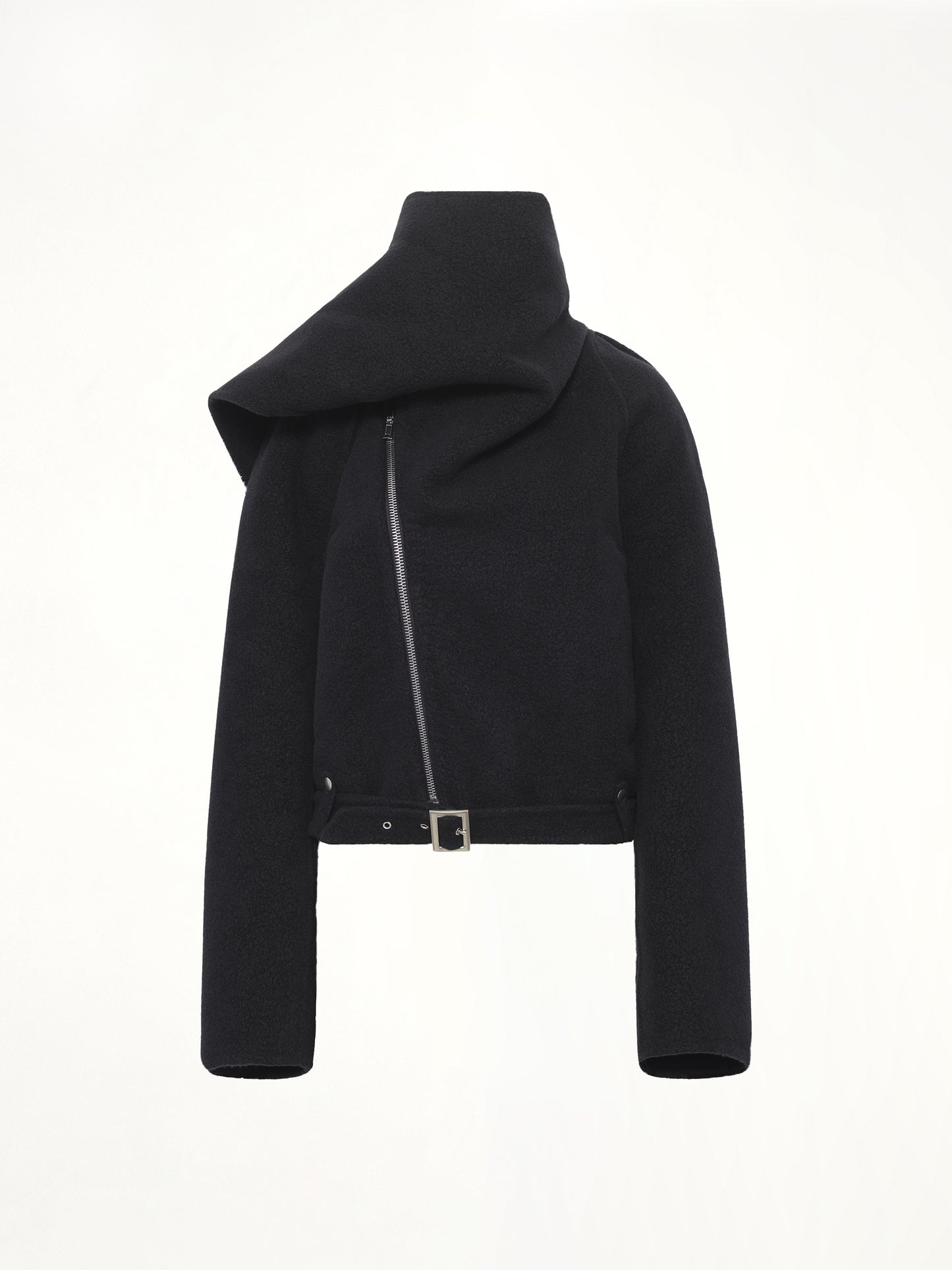 Cropped Scarf Flight in Black