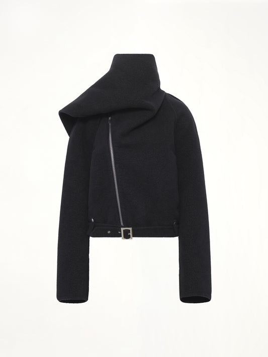 Cropped Scarf Flight in Black