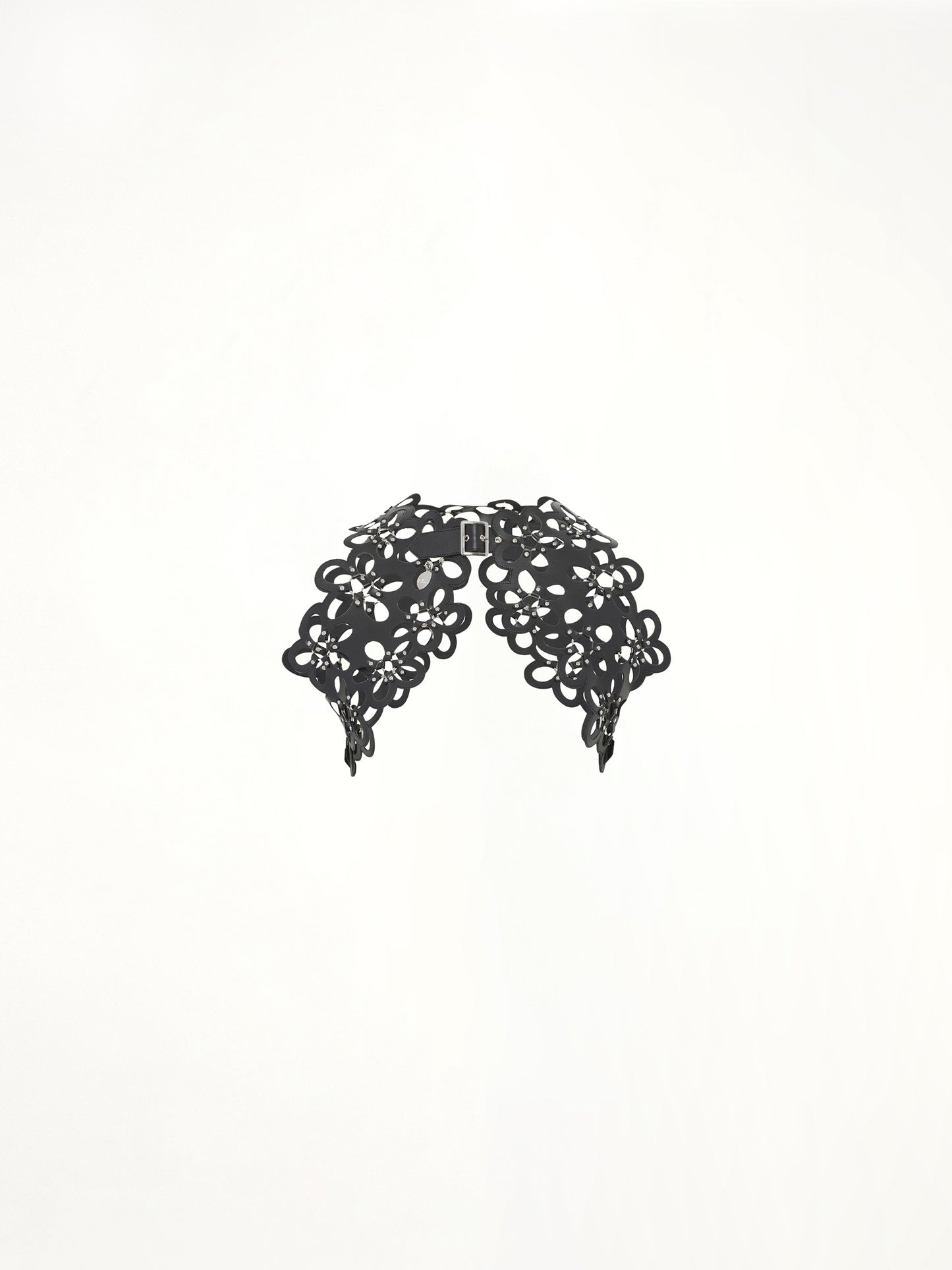 Petal Leather Vest in Black