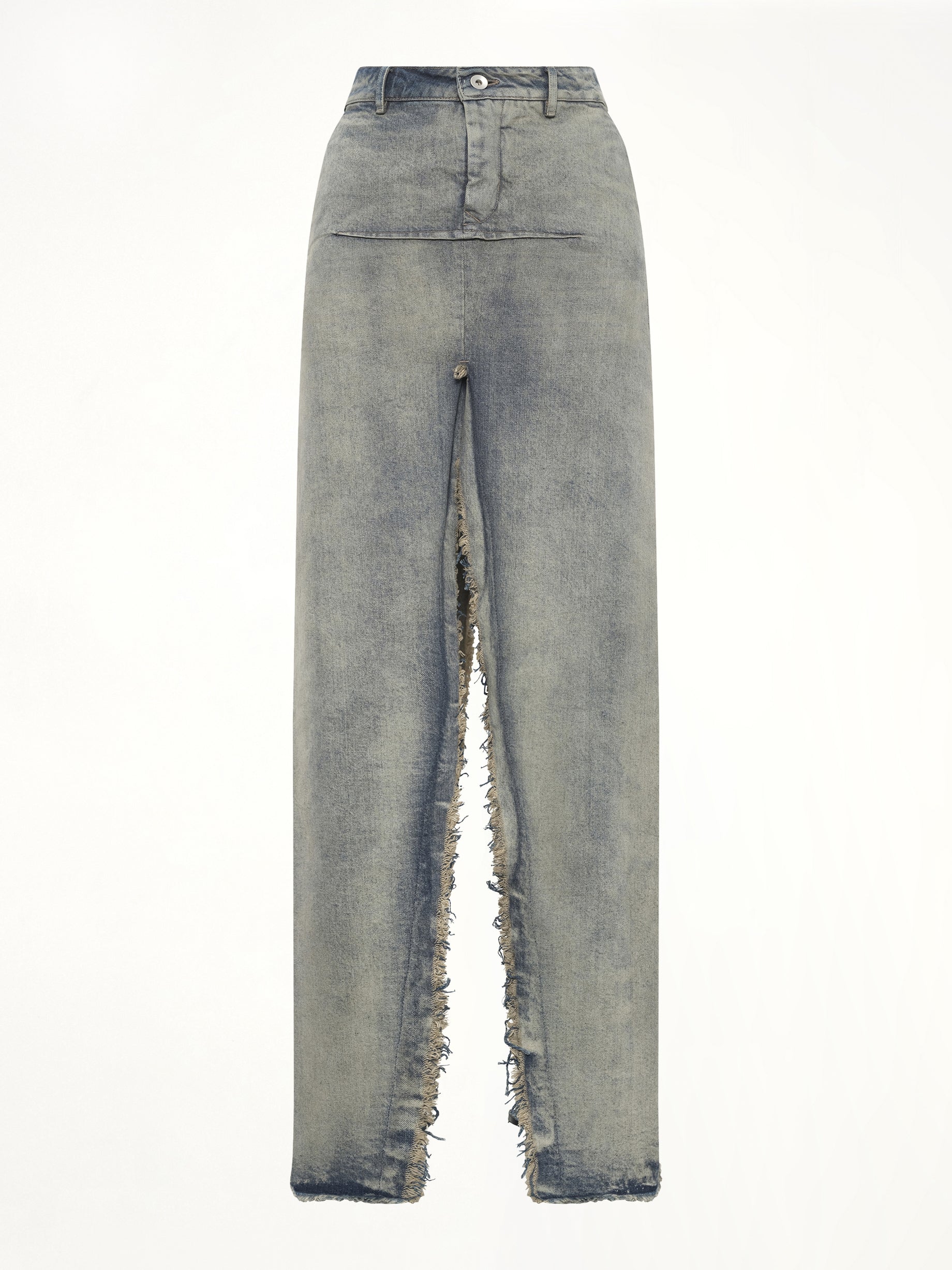 Denim Sliced Skirt in Dirty Hustler