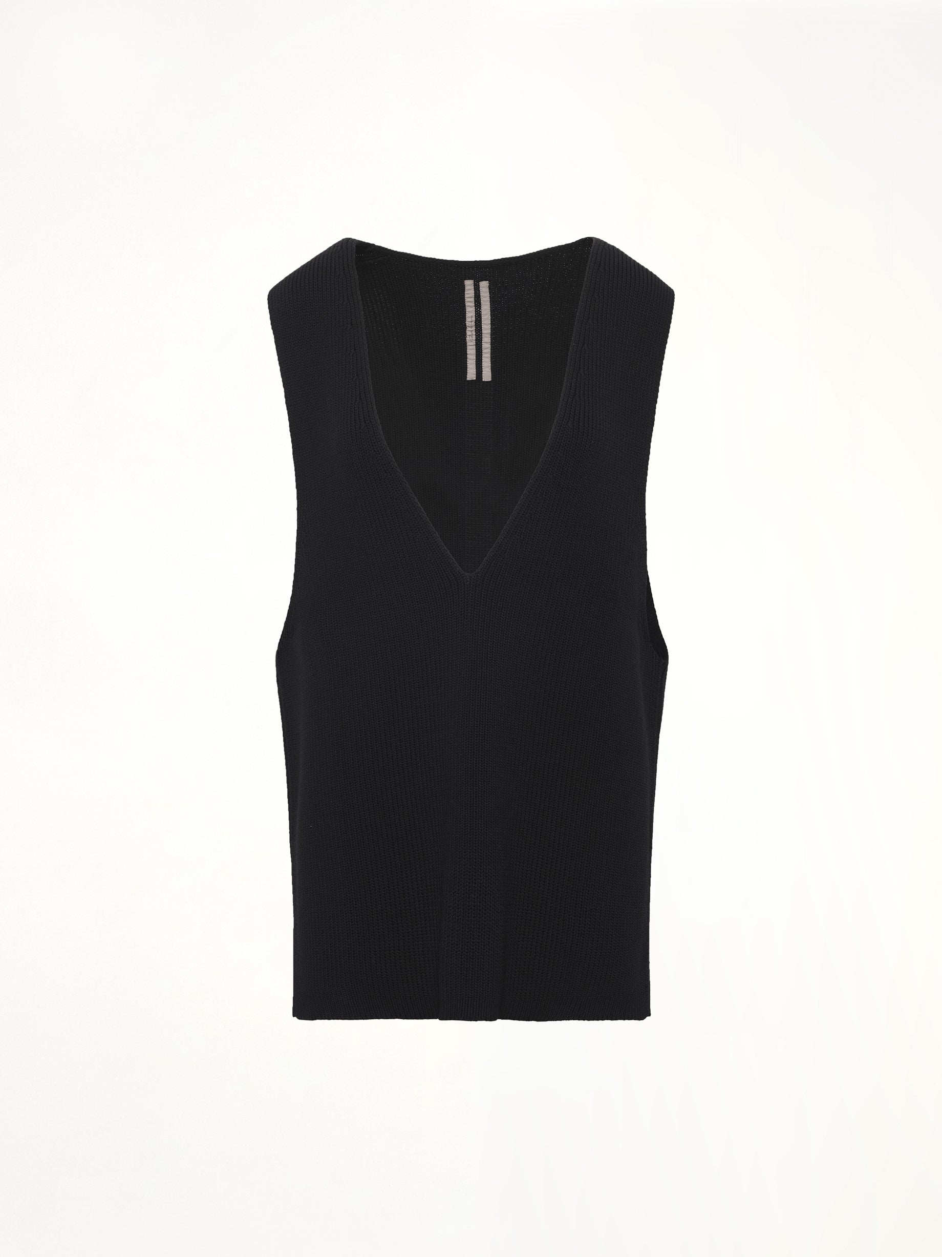 V Neck Top in Black