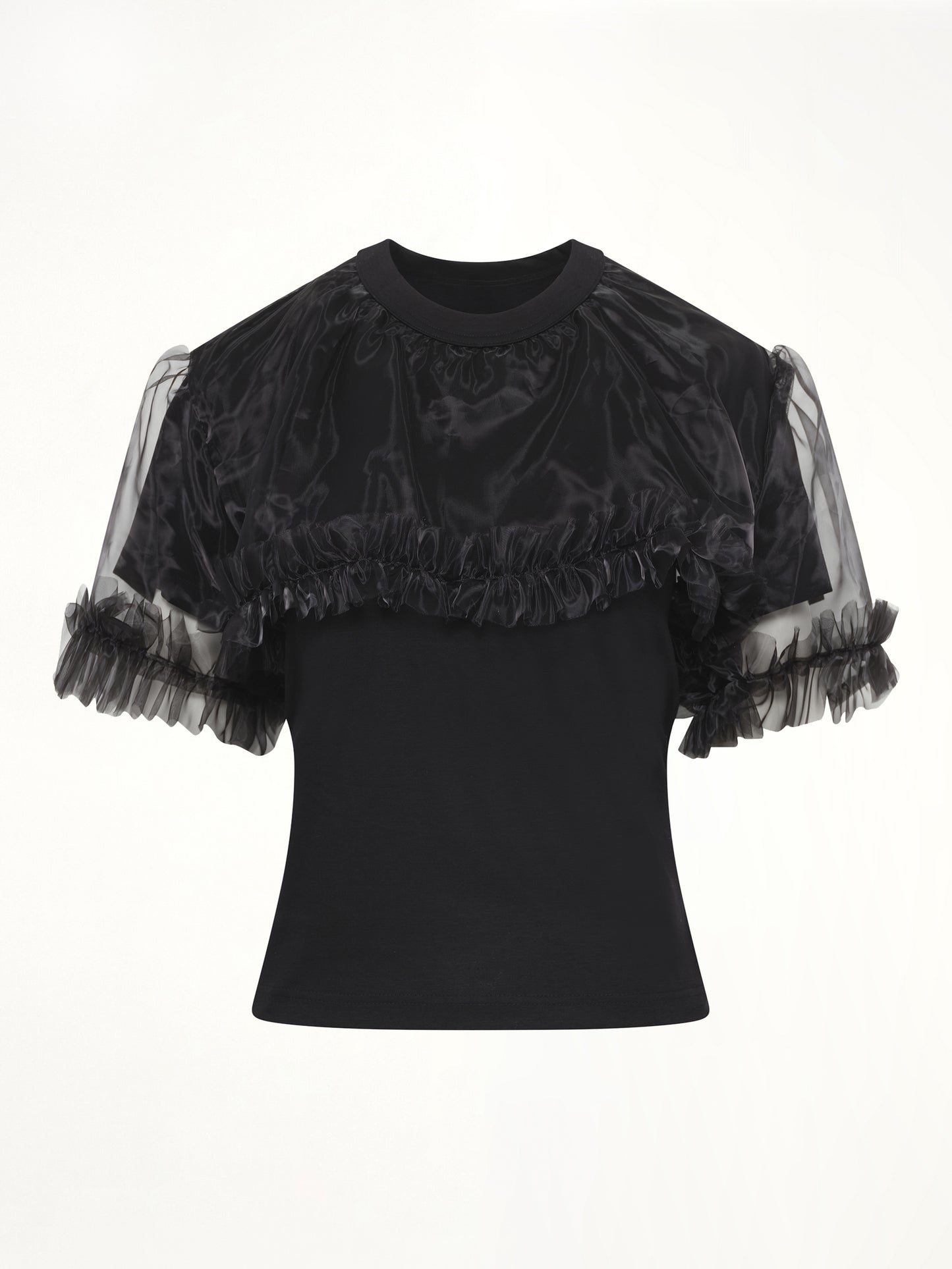 Tulle T-Shirt in Black