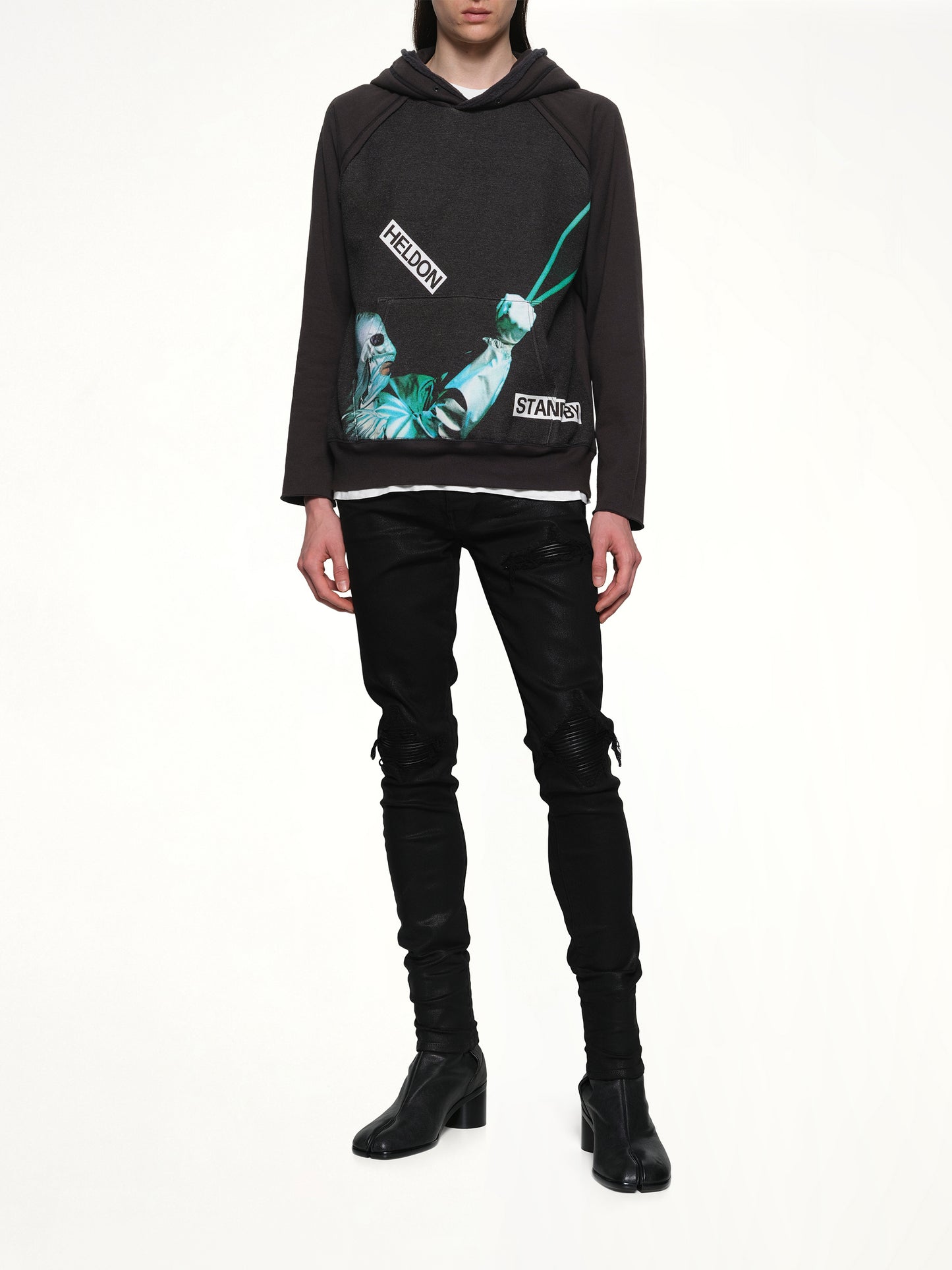 Heldon Stand By Hoodie in Black