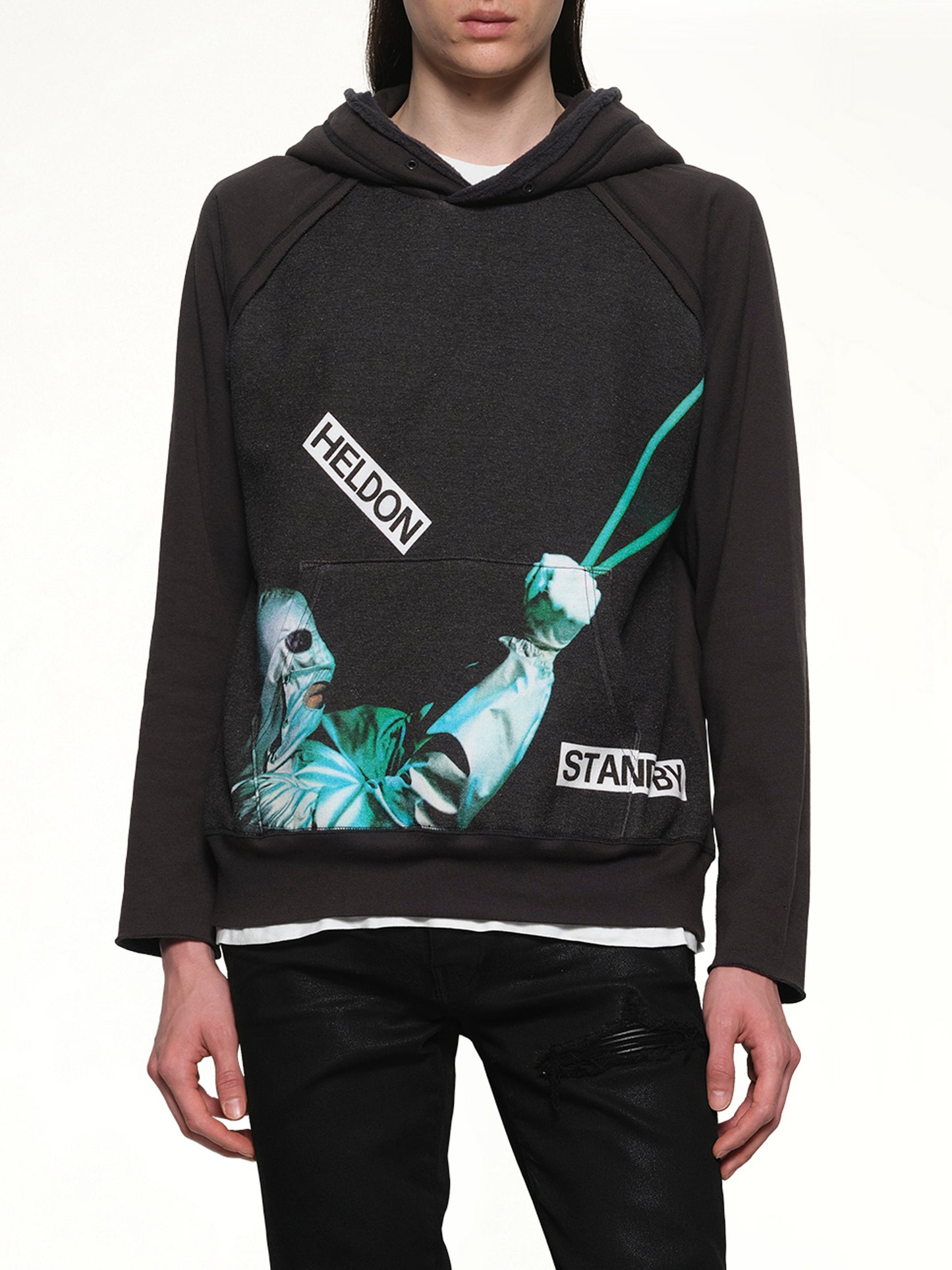 Heldon Stand By Hoodie in Black