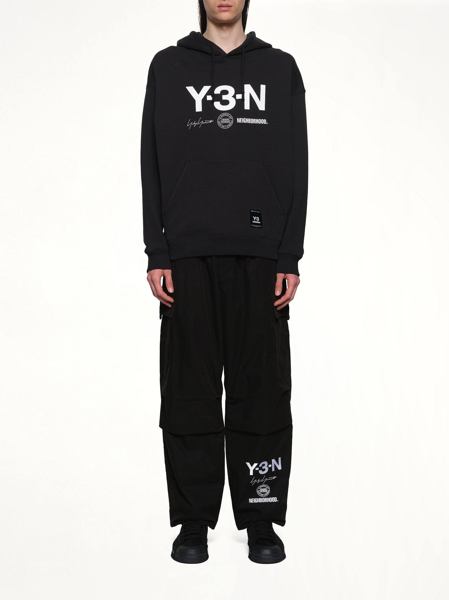 Y-3 X NBHD Graphic Hoodie in Black
