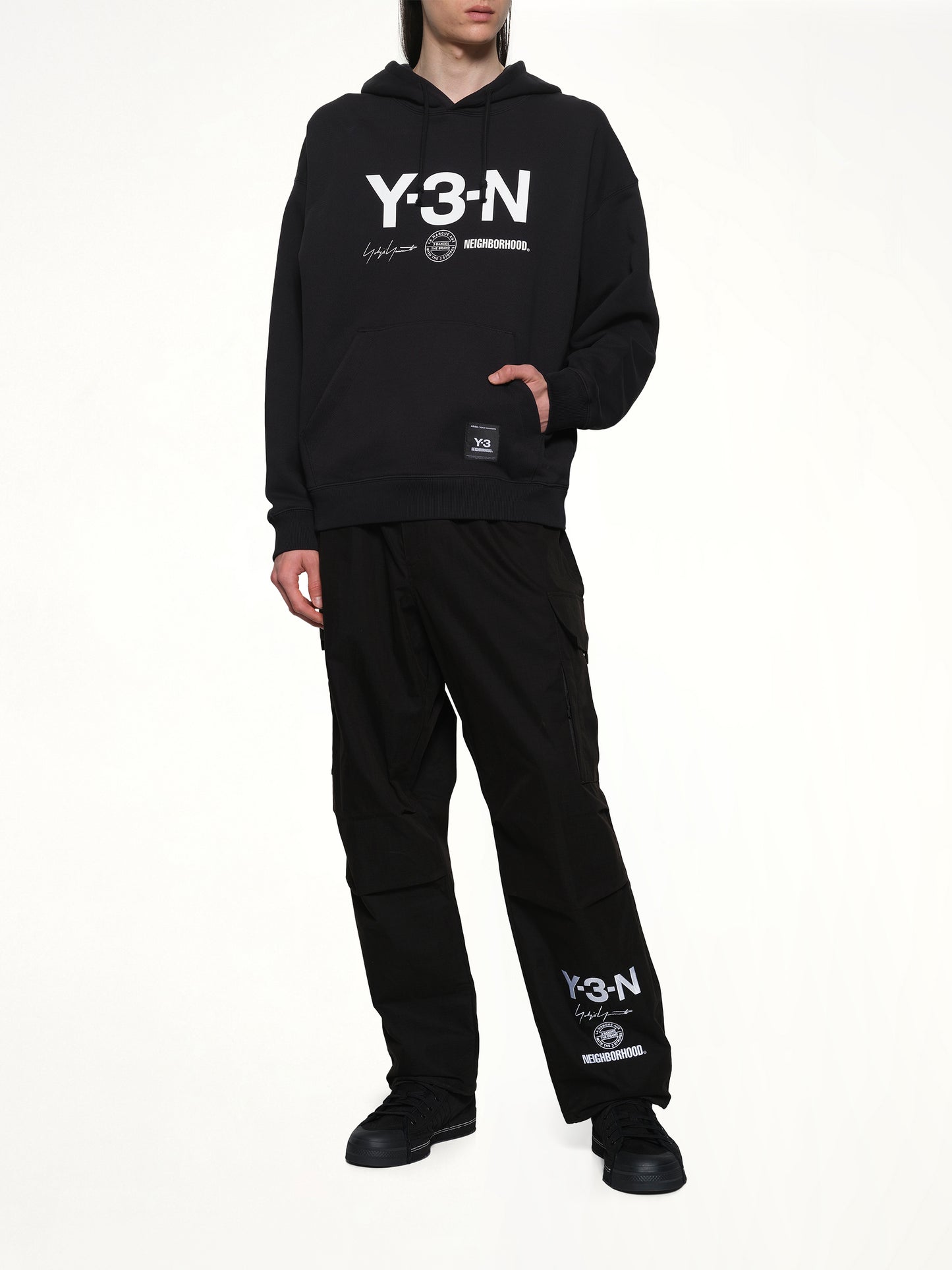 Y-3 X NBHD Graphic Hoodie in Black
