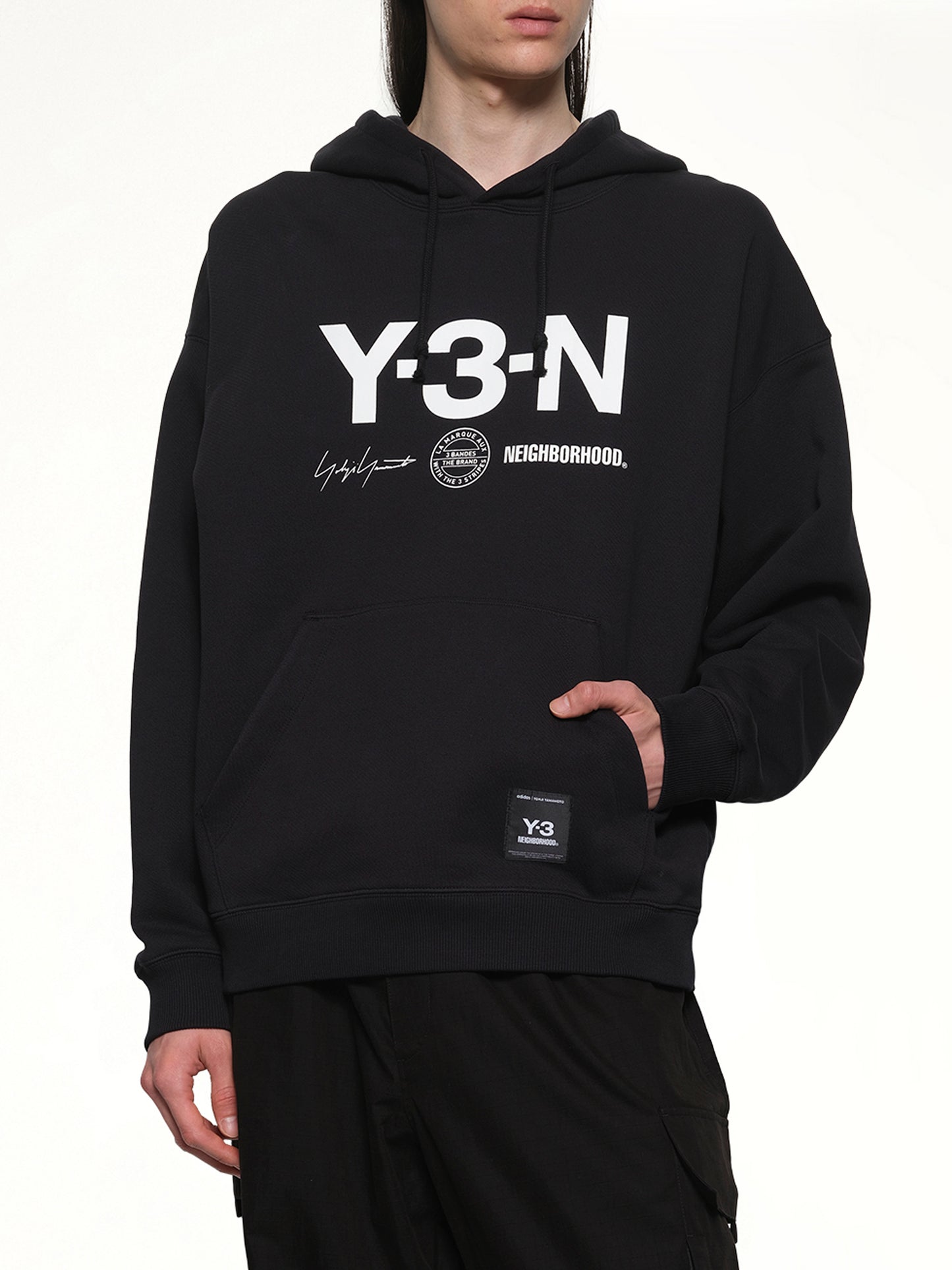 Y-3 X NBHD Graphic Hoodie in Black