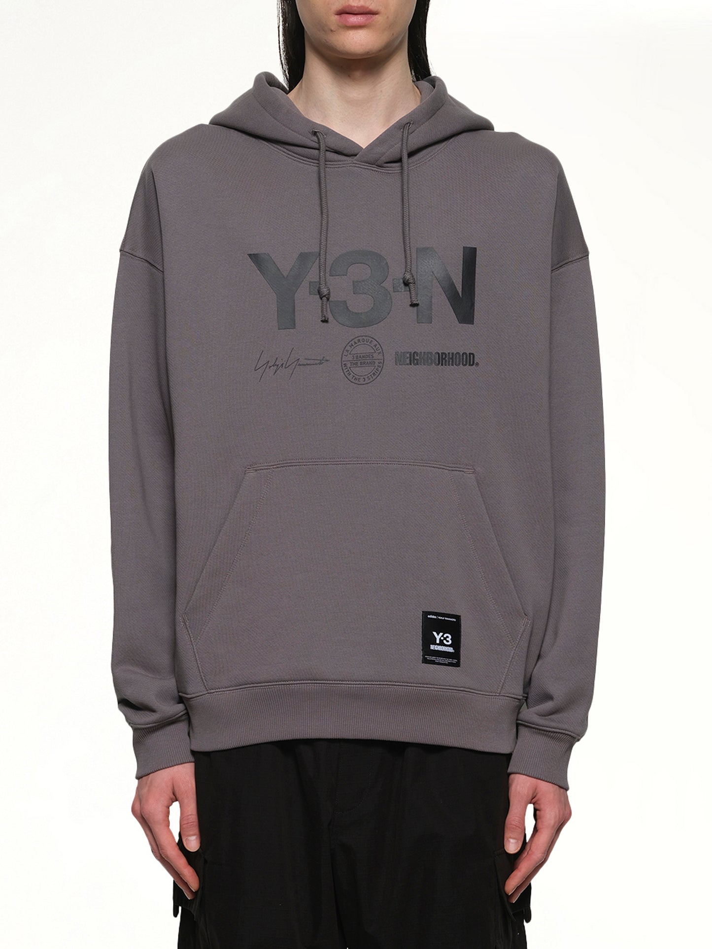 Y-3 X NBHD Graphic Hoodie in Granite