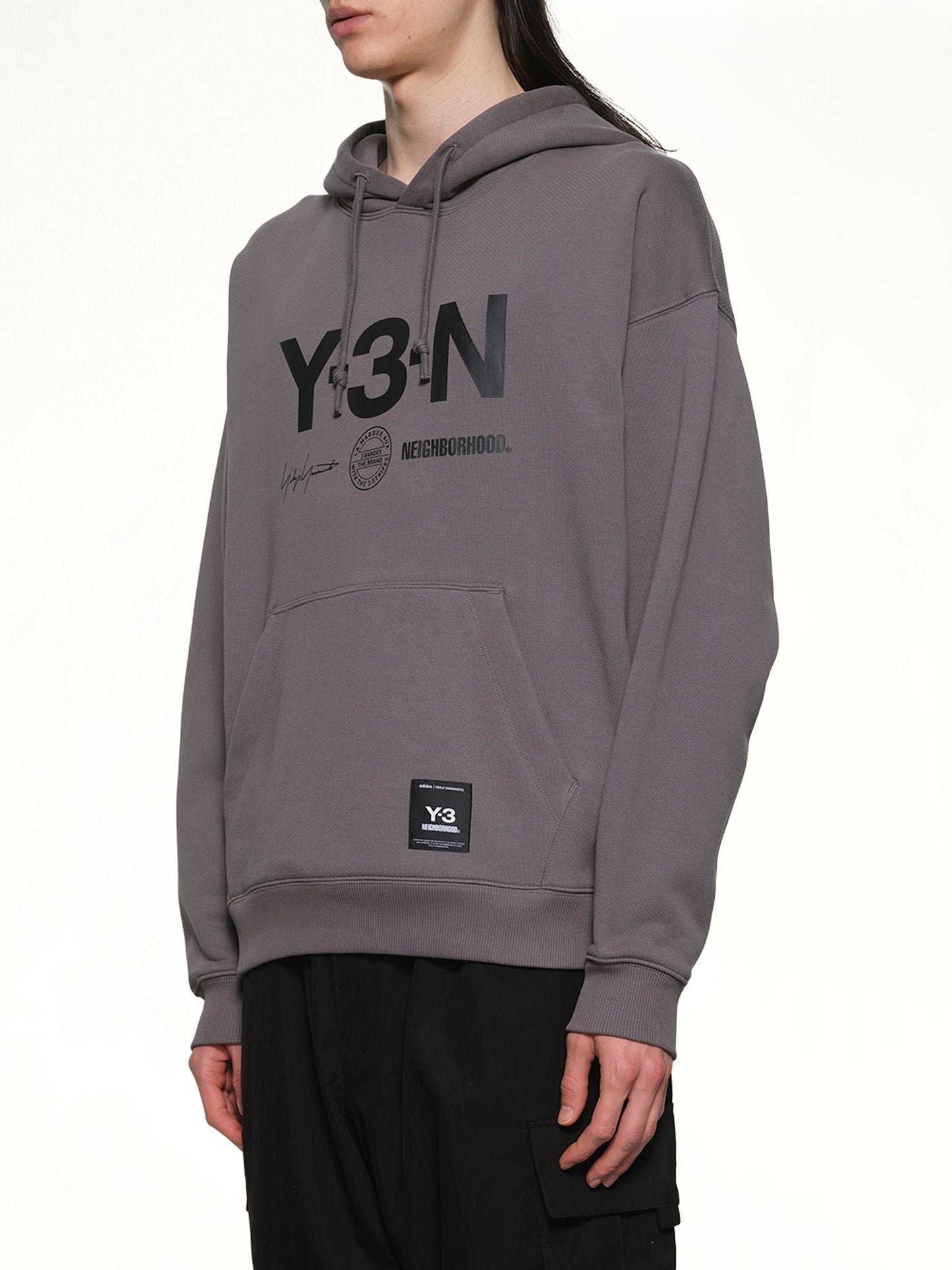 Y-3 X NBHD Graphic Hoodie in Granite