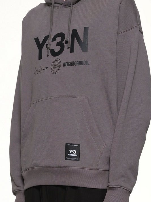 Y-3 X NBHD Graphic Hoodie in Granite