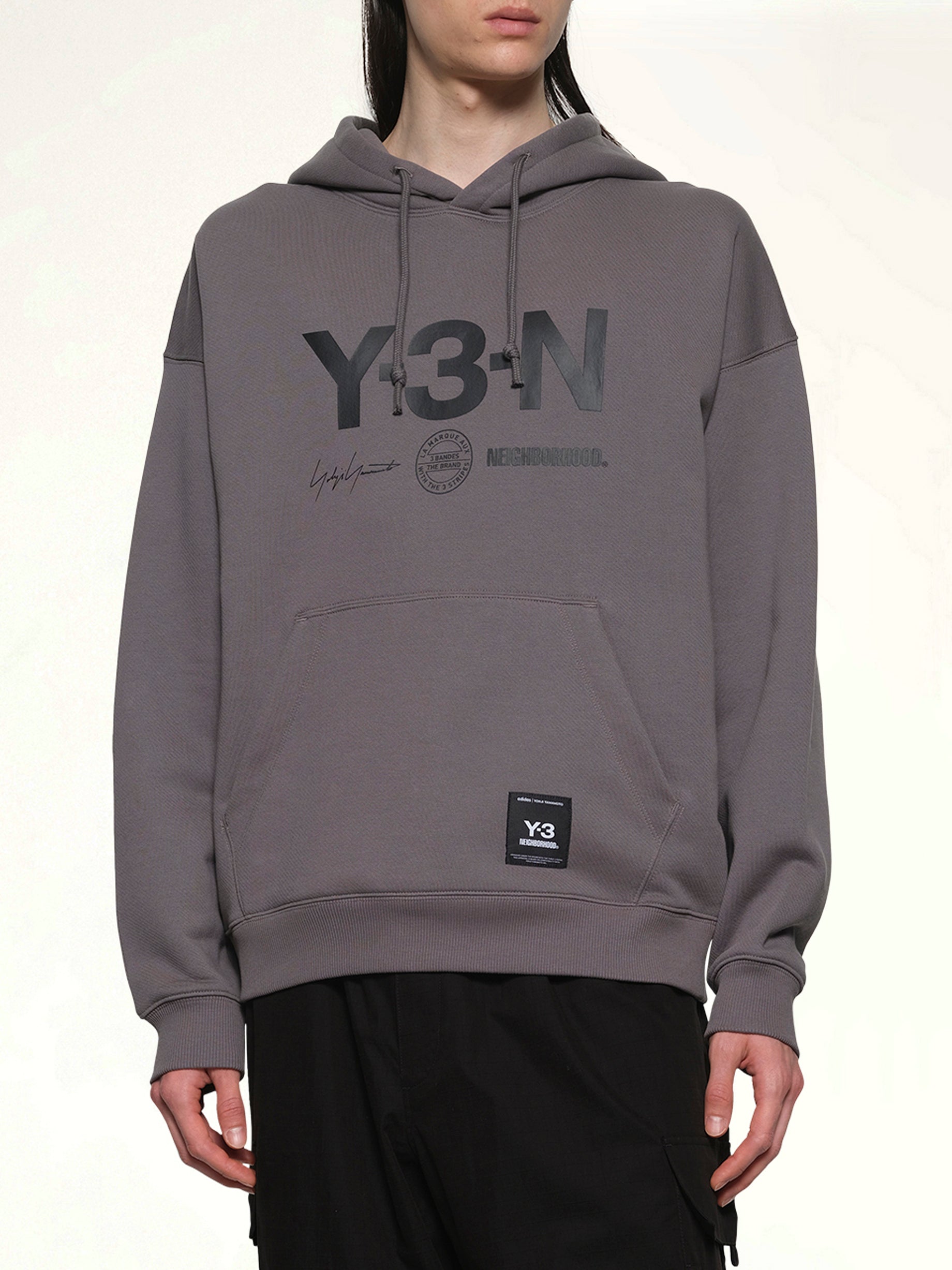Y-3 X NBHD Graphic Hoodie in Granite