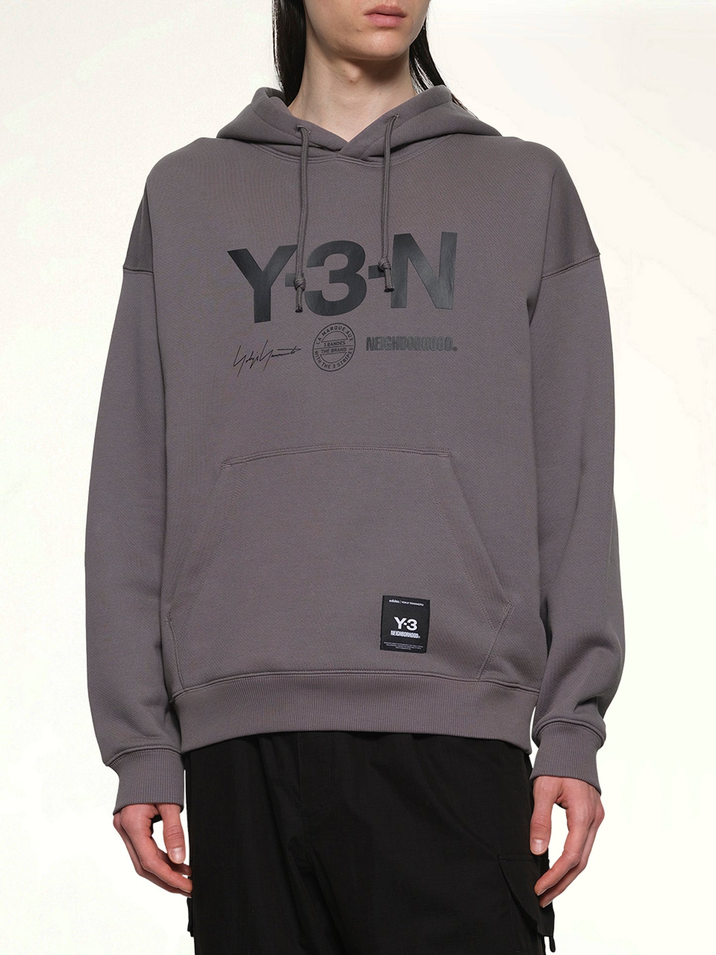 Y-3 X NBHD Graphic Hoodie in Granite