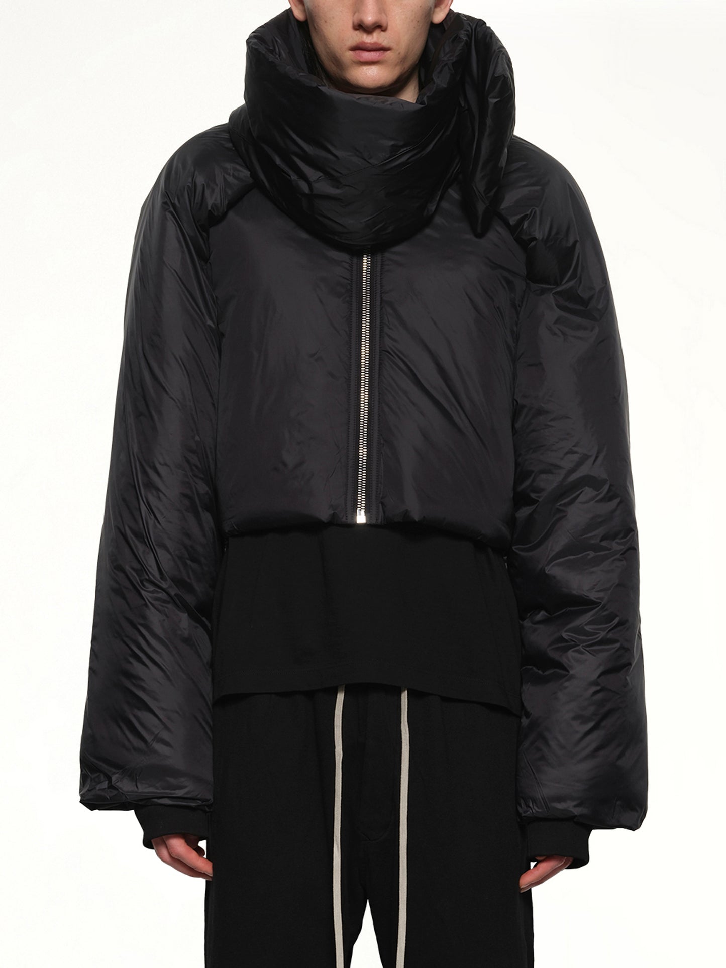 Convertible Down Jacket in Black