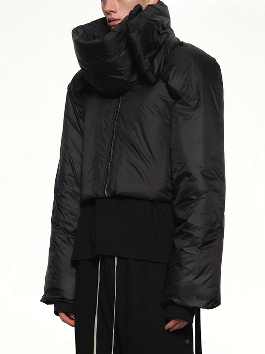 Convertible Down Jacket in Black
