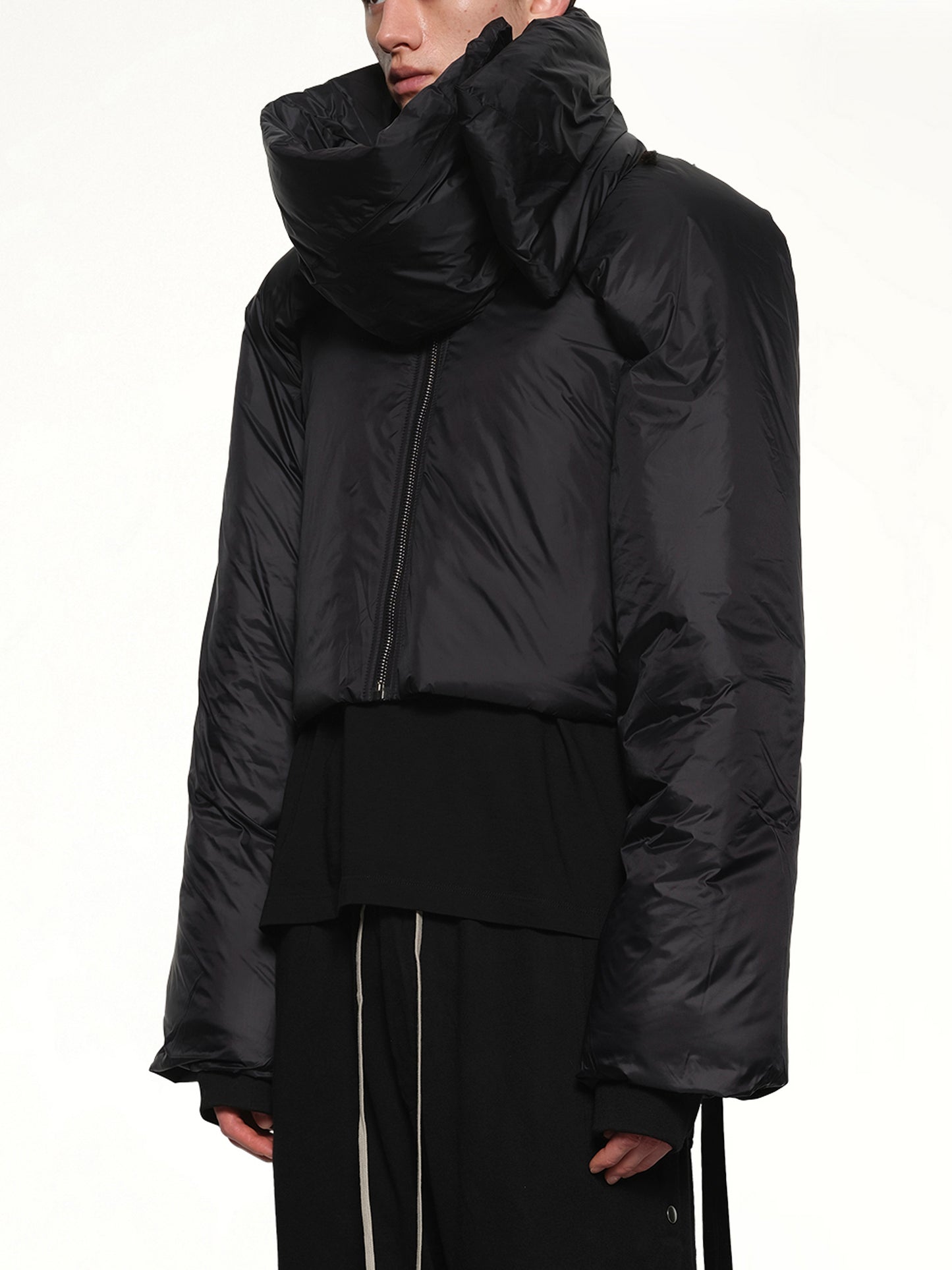 Convertible Down Jacket in Black