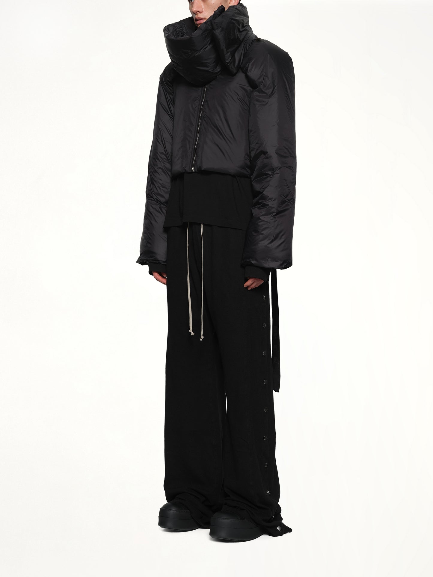 Convertible Down Jacket in Black