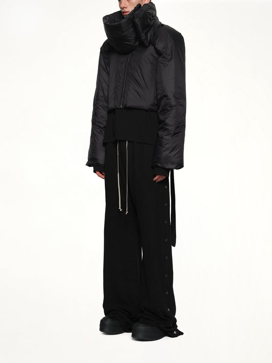 Convertible Down Jacket in Black