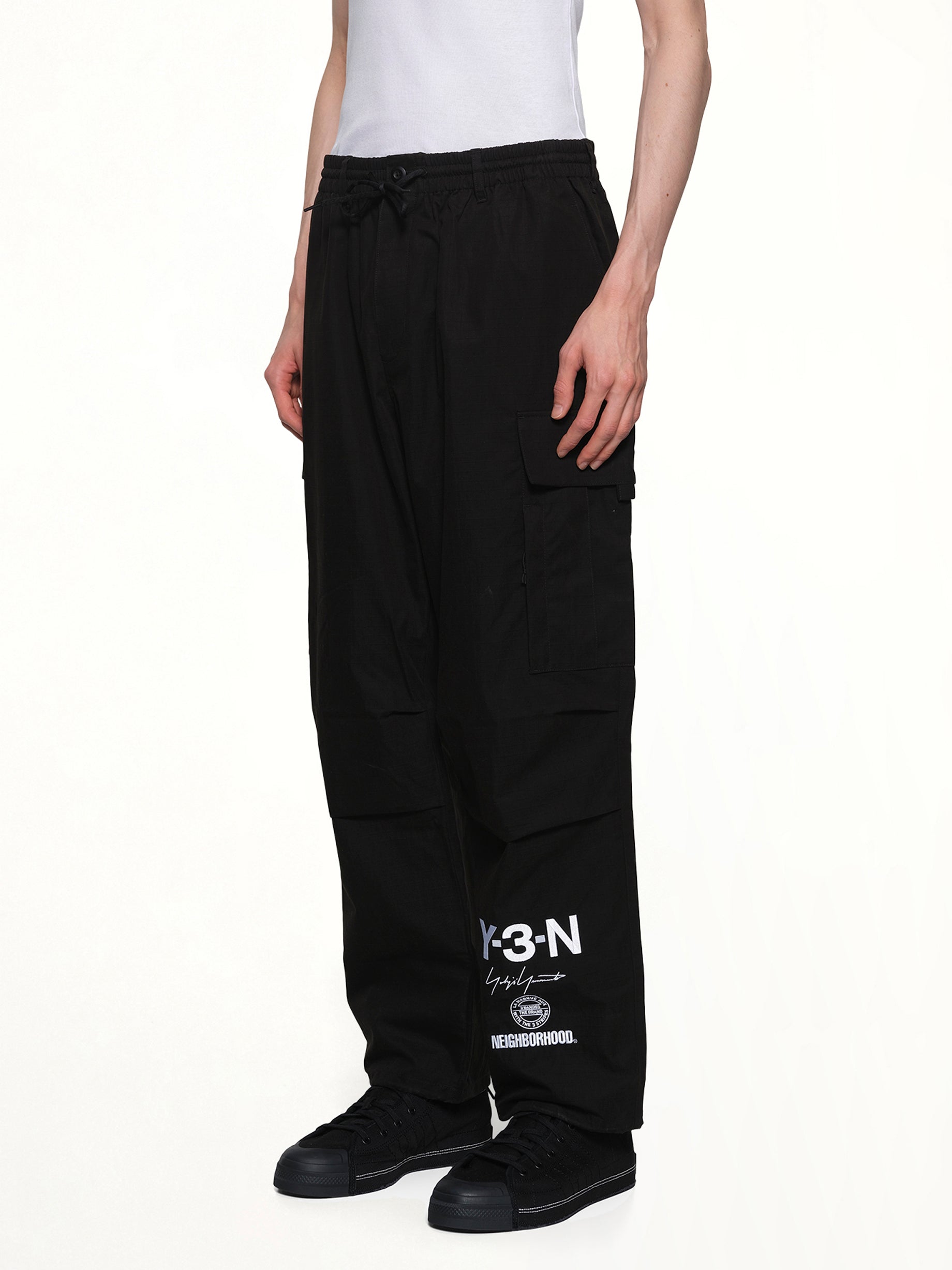 Y-3 X NBHD 블랙 카고 팬츠