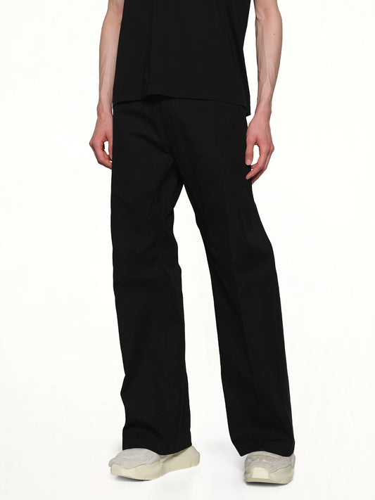Cotton Whipcord Geth Jeans in Black
