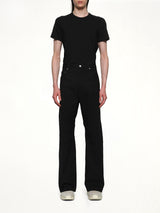 Cotton Whipcord Geth Jeans in Black