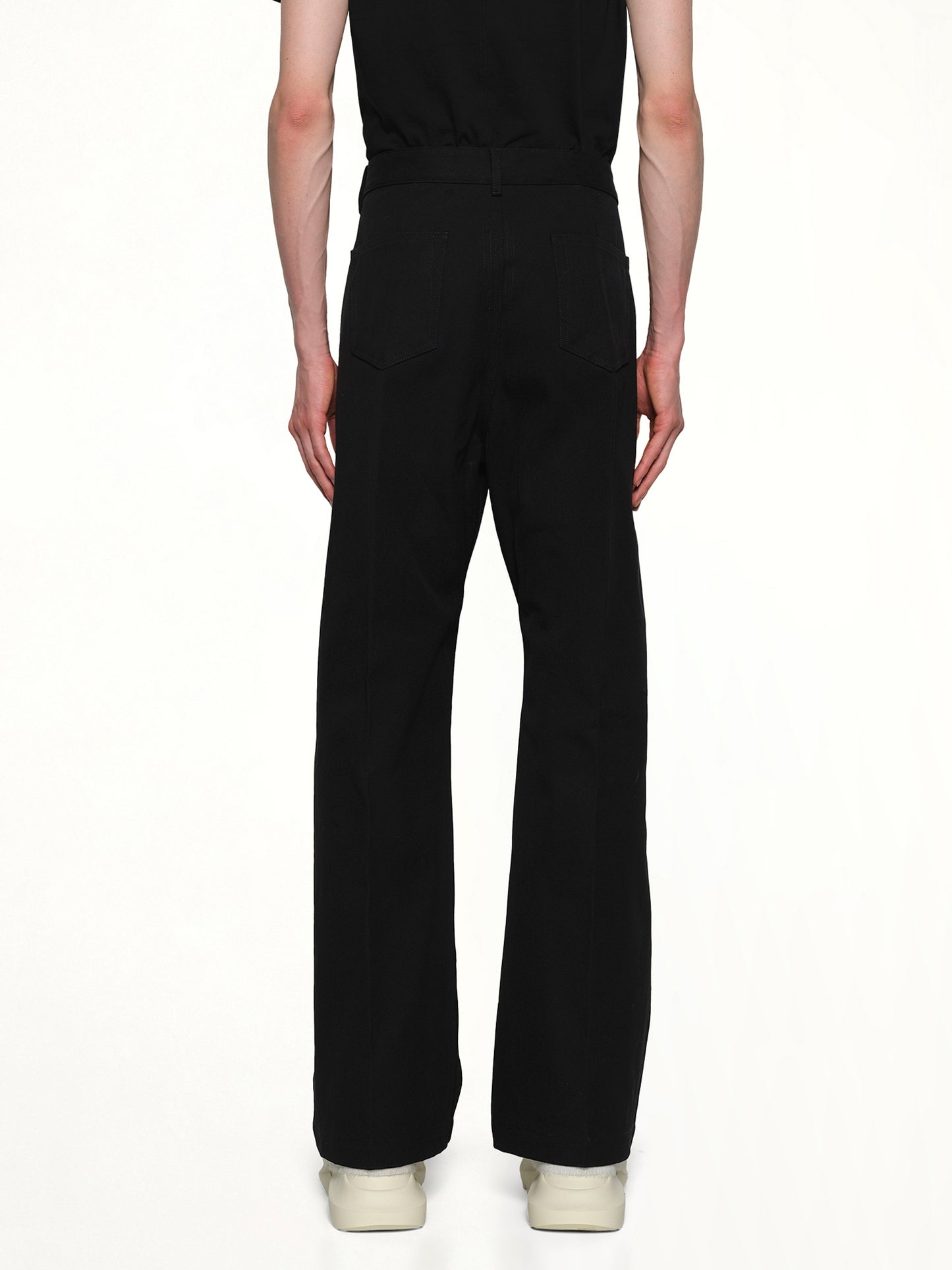 Cotton Whipcord Geth Jeans in Black