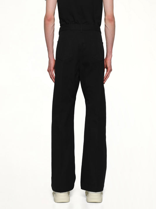 Cotton Whipcord Geth Jeans in Black