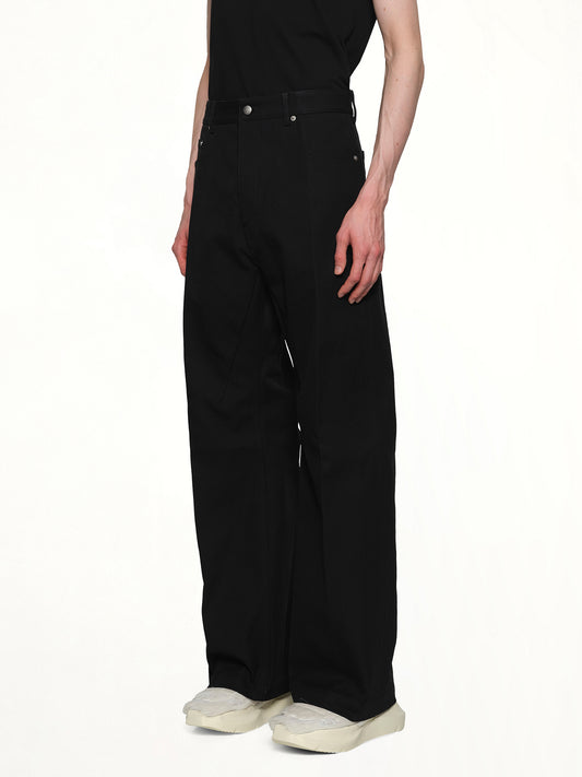 Cotton Whipcord Geth Jeans in Black