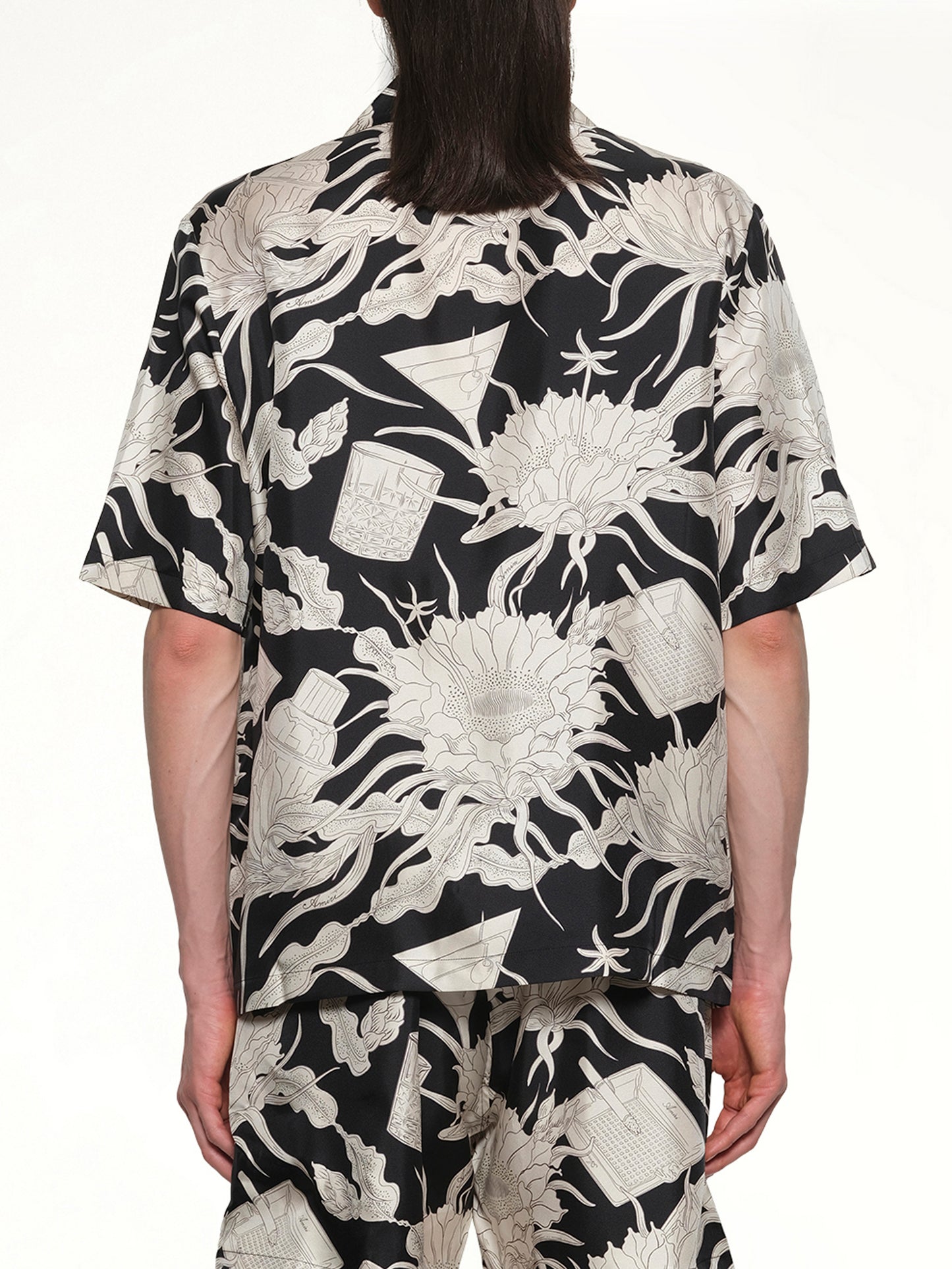 Floral Bowling Shirt in Black