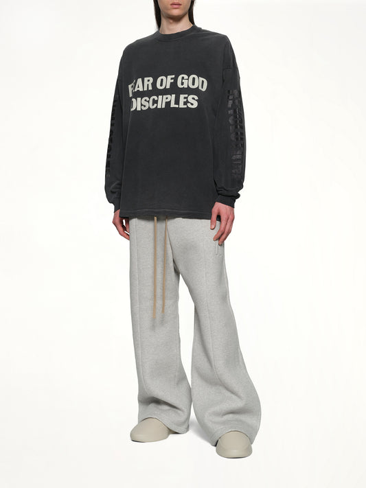 Relaxed Long Sleeve Disciple T-Shirt in Black