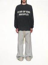 Relaxed Long Sleeve Disciple T-Shirt in Black