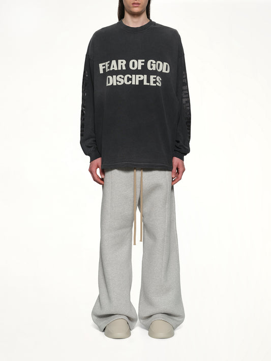 Relaxed Long Sleeve Disciple T-Shirt in Black