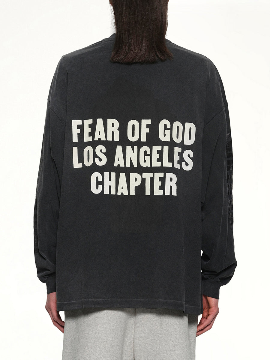 Relaxed Long Sleeve Disciple T-Shirt in Black