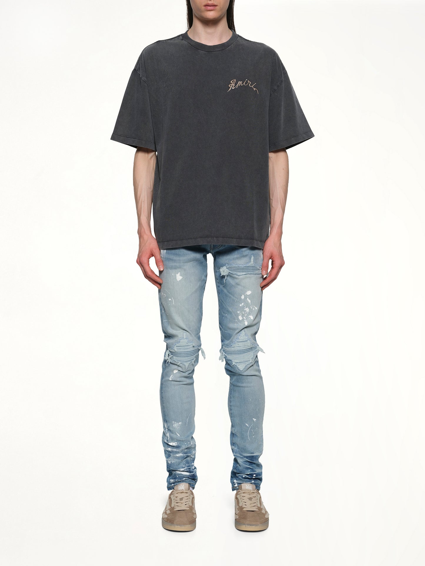 Amiri Dragon Overized Tee in Black