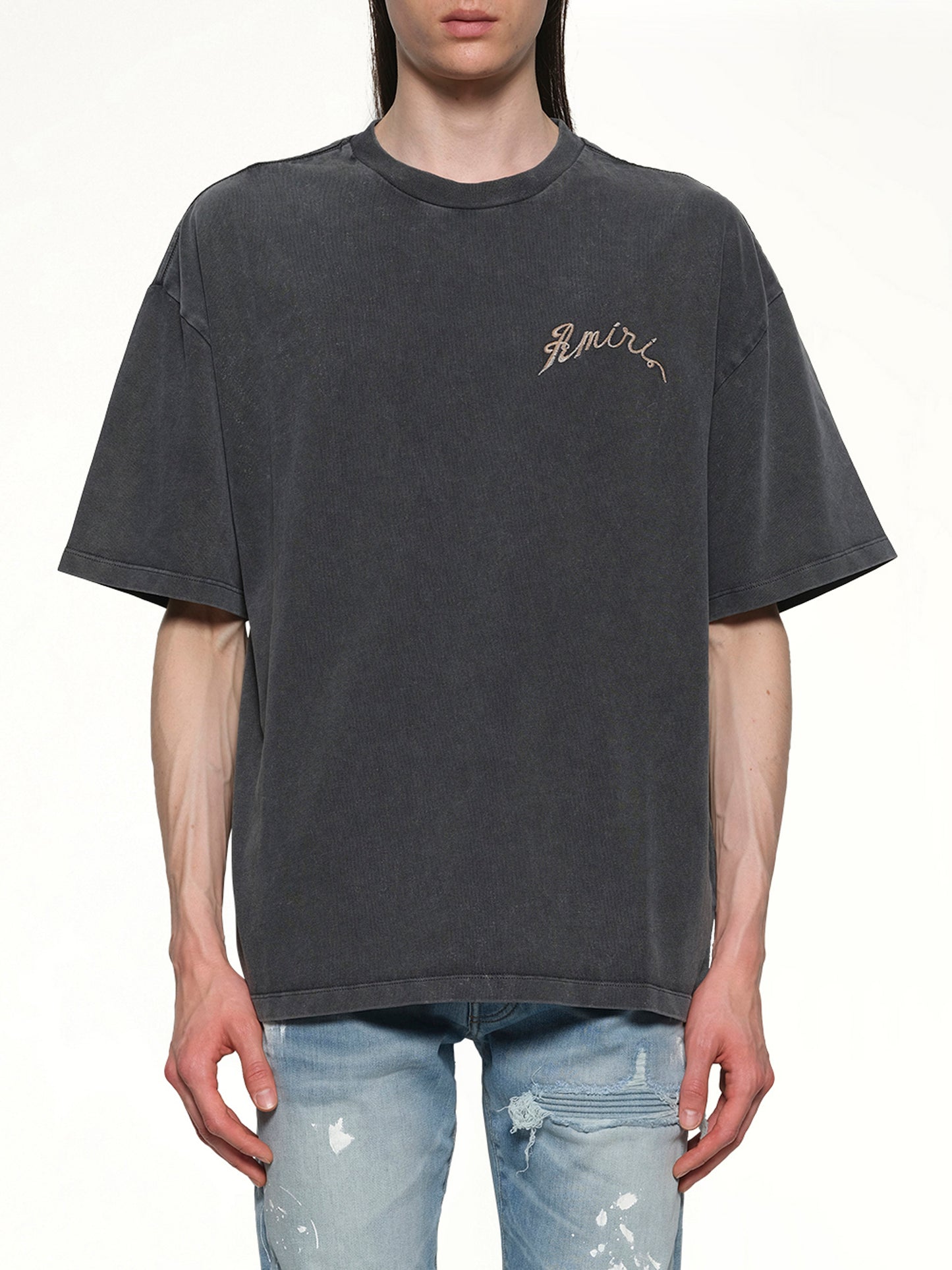 Amiri Dragon Overized Tee in Black