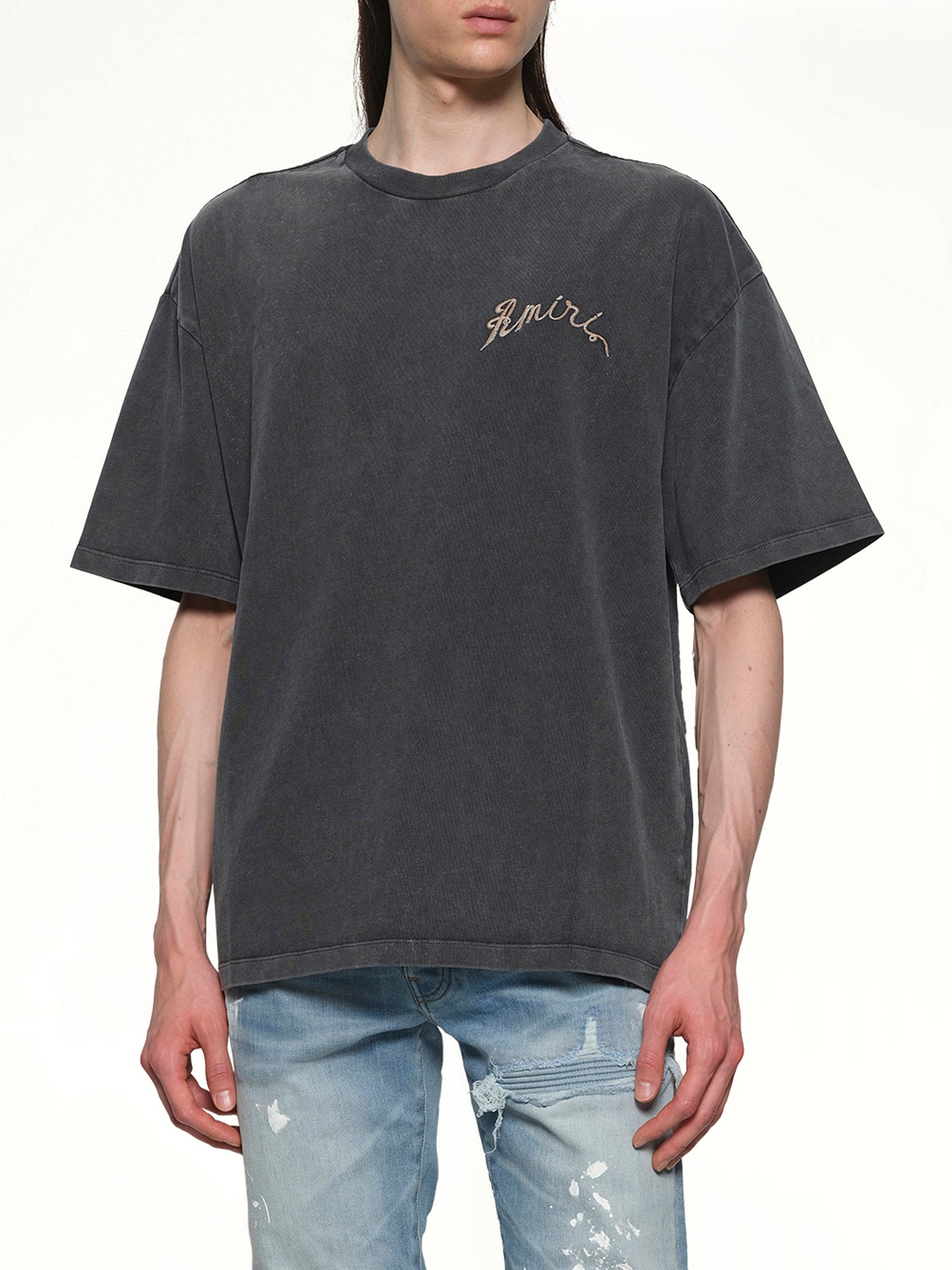 Amiri Dragon Overized Tee in Black
