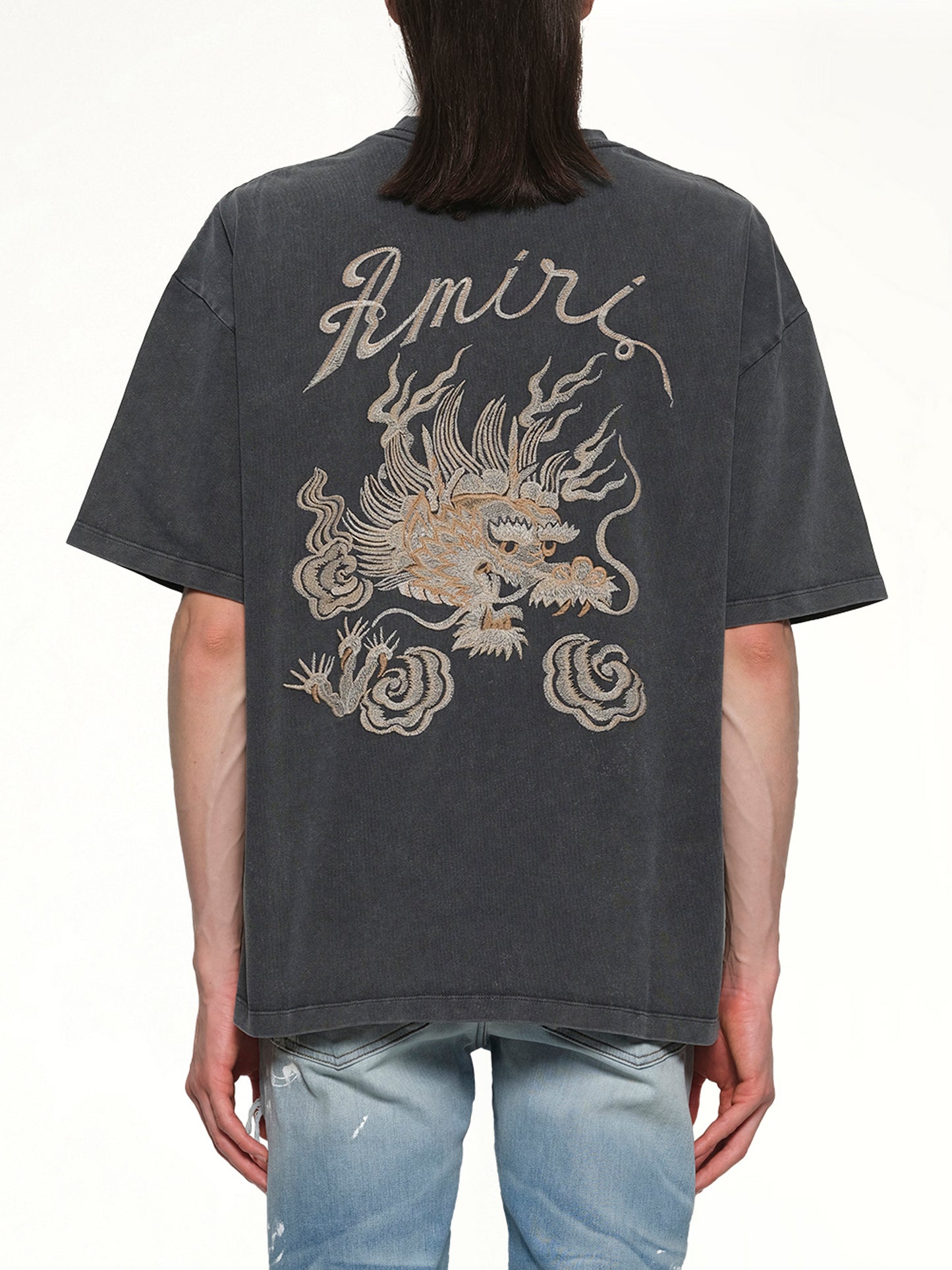 Amiri Dragon Overized Tee in Black