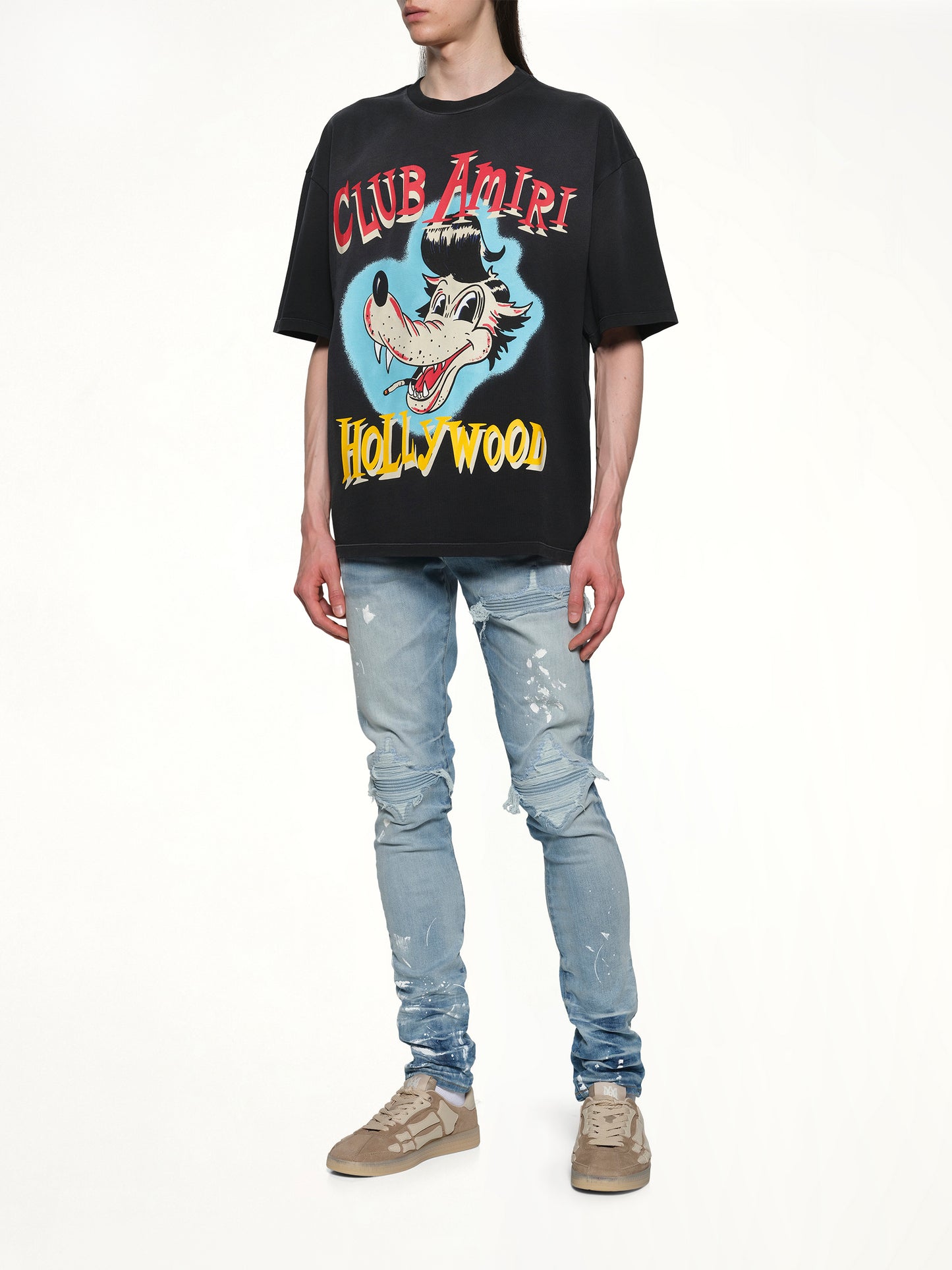 Club Amiri Wolf Oversized Tee in Black
