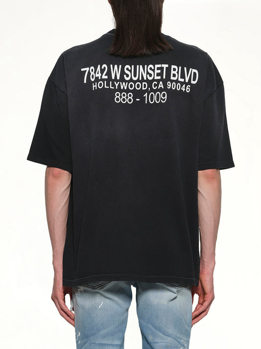 Club Amiri Wolf Oversized Tee in Black