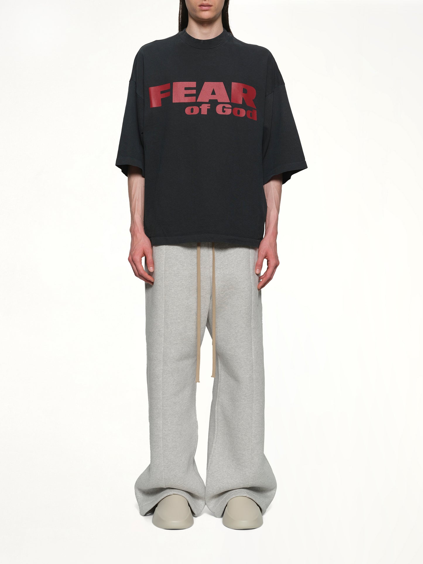 Relaxed Fit Fear Is Gone T-Shirt in Black