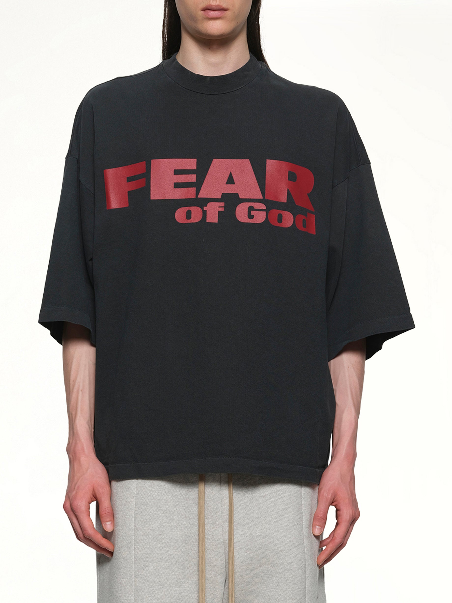 Relaxed Fit Fear Is Gone T-Shirt in Black