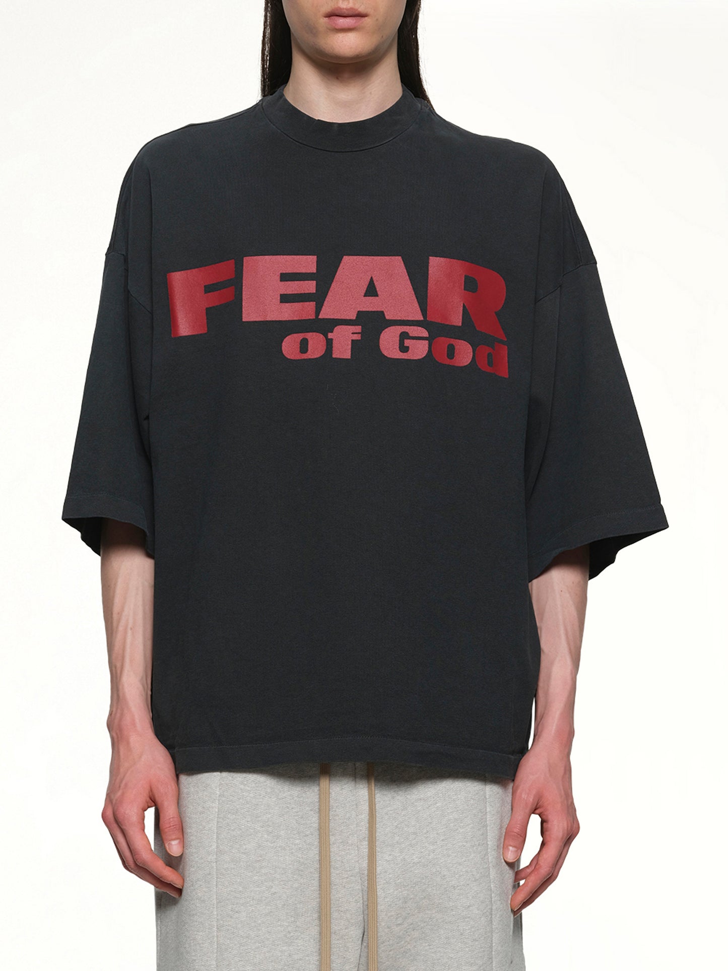 Relaxed Fit Fear Is Gone T-Shirt in Black