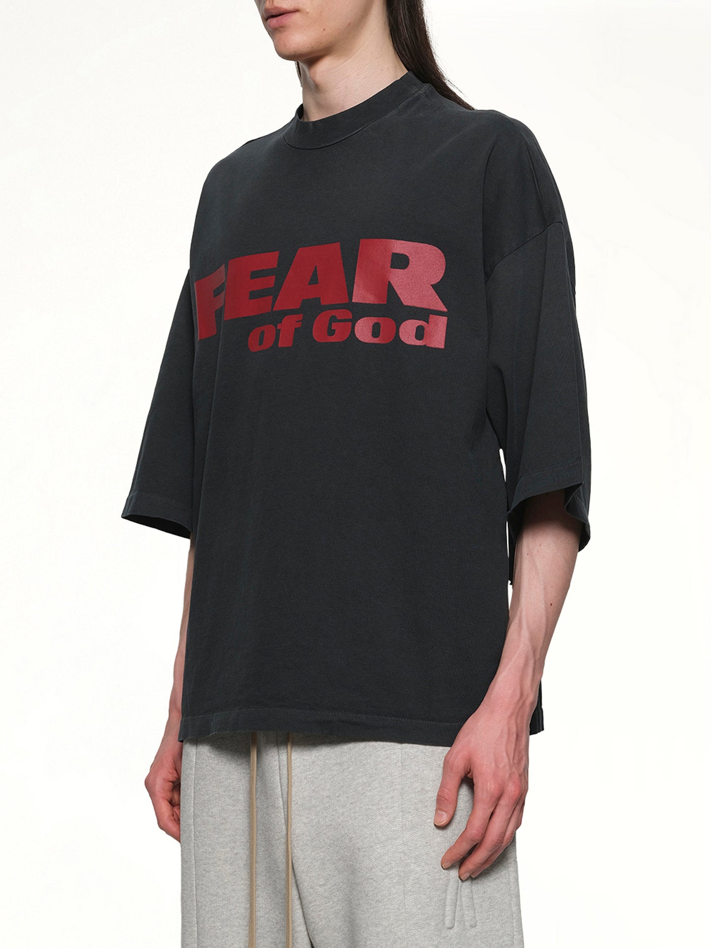 Relaxed Fit Fear Is Gone T-Shirt in Black