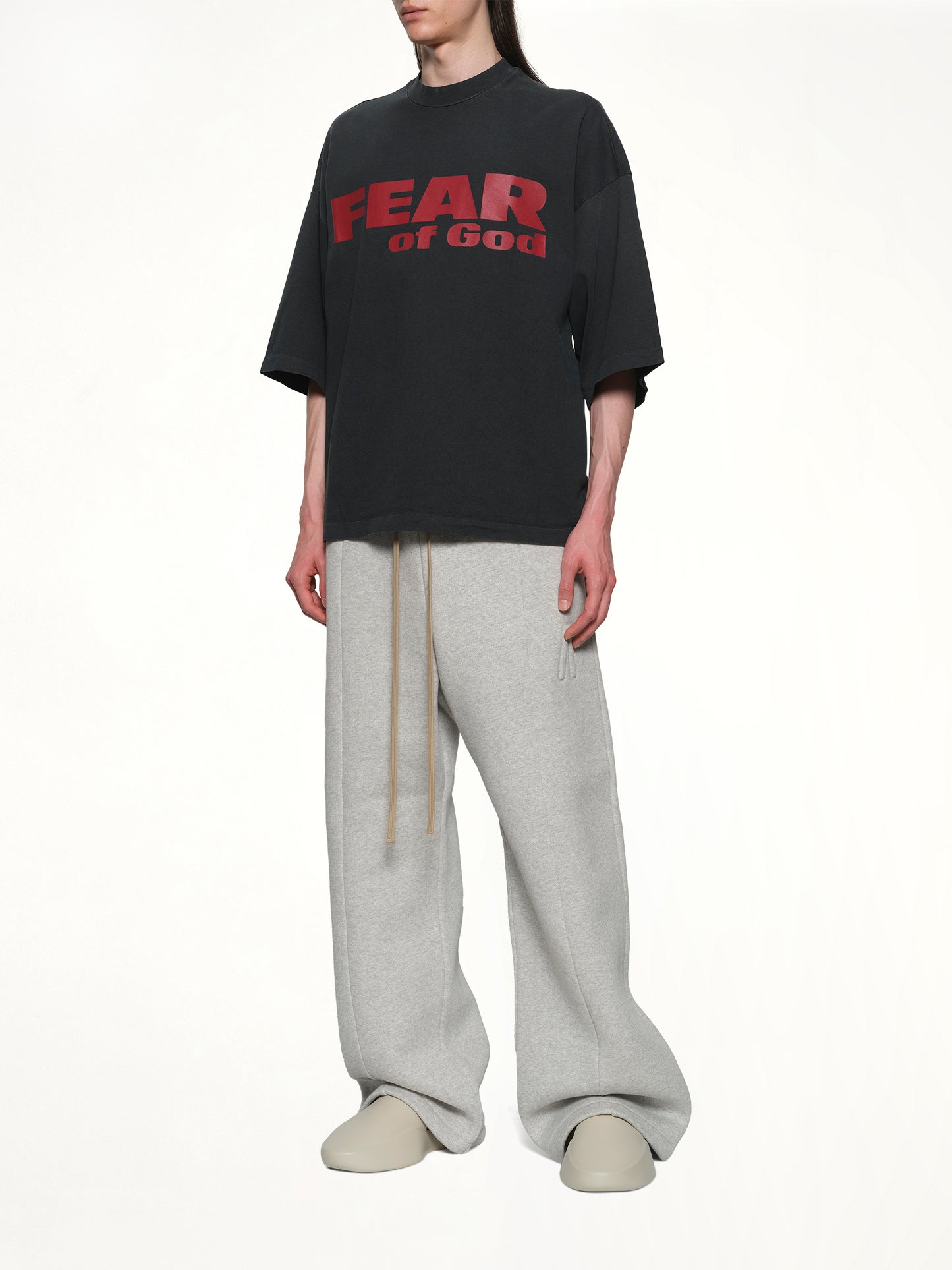 Relaxed Fit Fear Is Gone T-Shirt in Black