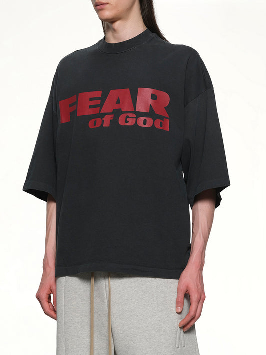 Relaxed Fit Fear Is Gone T-Shirt in Black